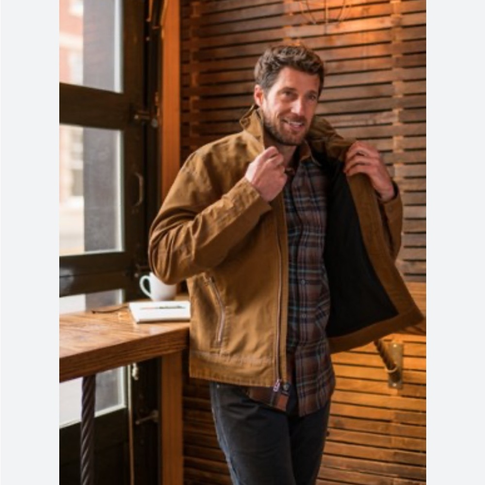 Kuhl Men's Brown Canvas Zip-Front Jacket